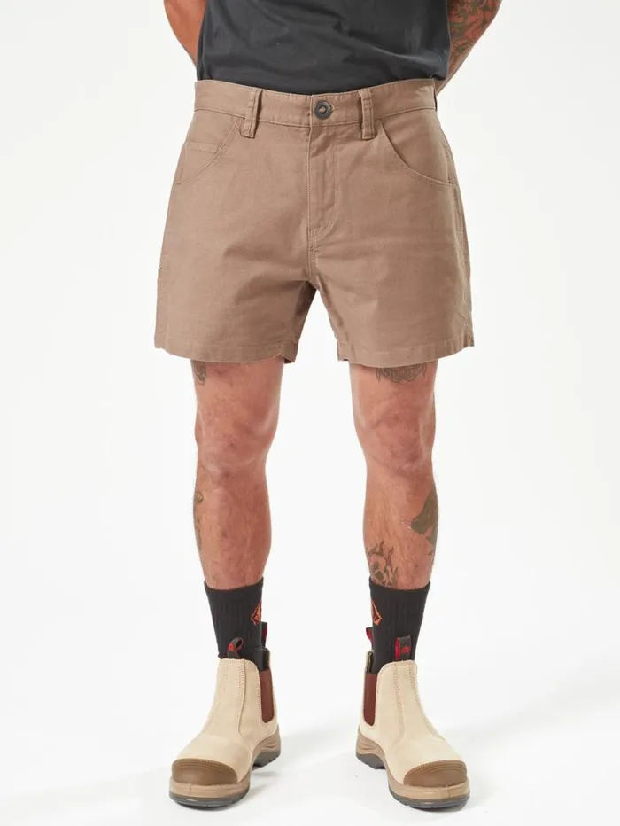 Volcom Workwear Bevel Work Shorts 8211 Brindle Mens Volcom Shorts