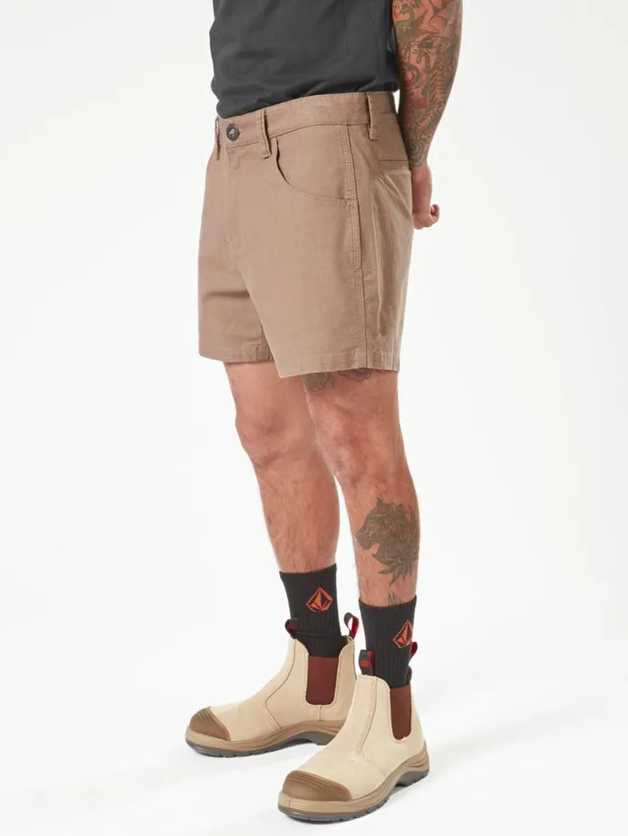 Volcom Workwear Bevel Work Shorts 8211 Brindle Mens Volcom Shorts
