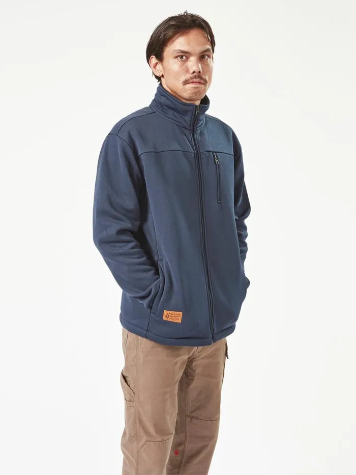 Volcom Workwear Bonded Fleece 8211 Navy Mens Volcom Jackets