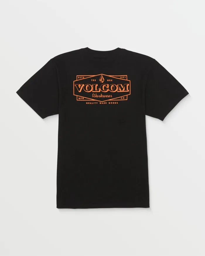 Volcom Workwear Union Short Sleeve Tee 8211 Black Mens Volcom TShirts and Tanks