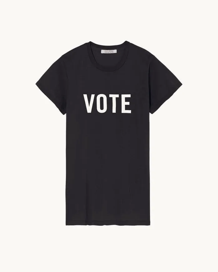VOTE TEE Washed Black Women Nili Lotan Tees