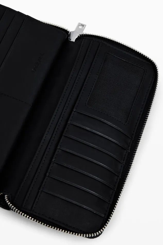 Wallets Women Desigual Faux Leather Wallet Black