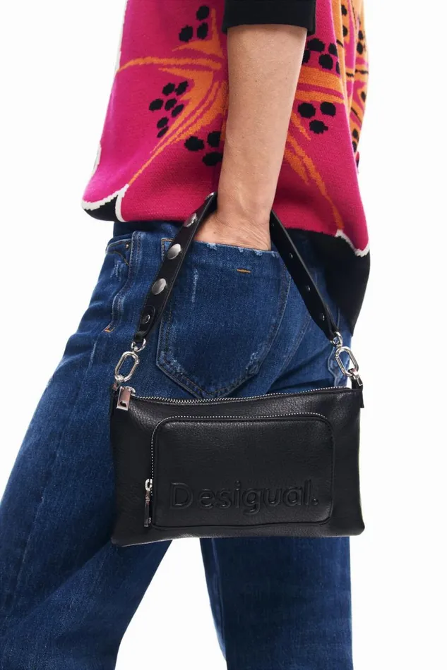 Wallets Women Desigual Twopocket Zip Wallet Black