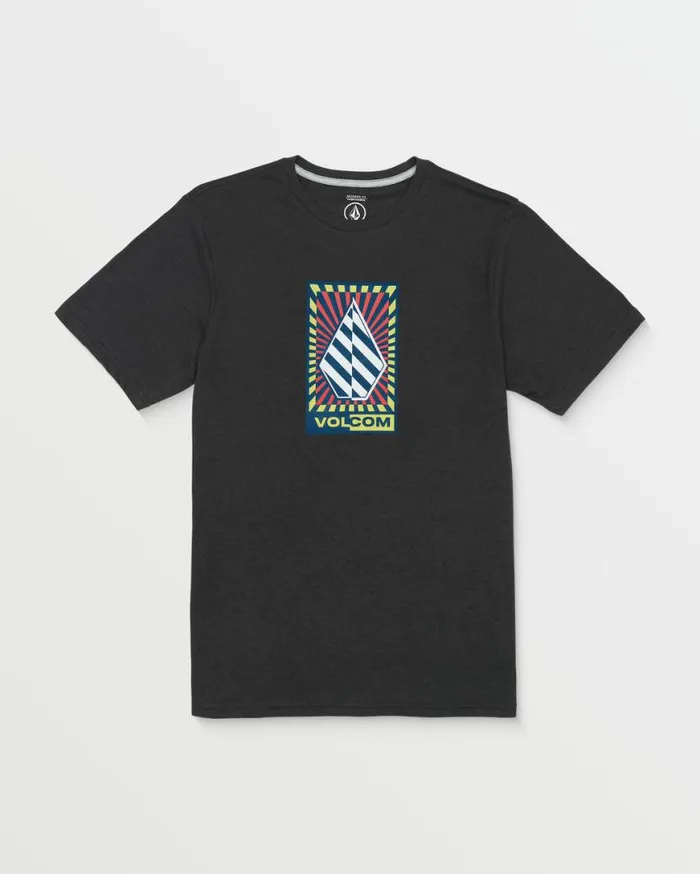 Warble Short Sleeve Tee 8211 Washed Black Heather Mens Volcom TShirts and Tanks Warble Short Sleeve Tee 8211 Washed Black Heather Mens Volcom TShirts and Tanks
