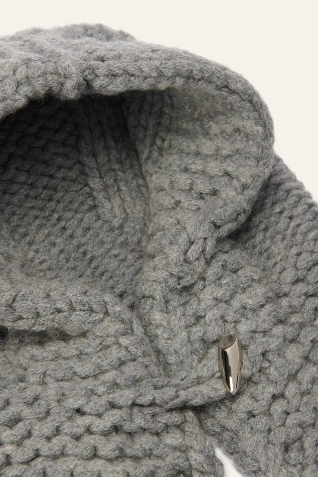 Warm Material Balaclava Yanno Gray Women Baandsh Scarves and Beanies