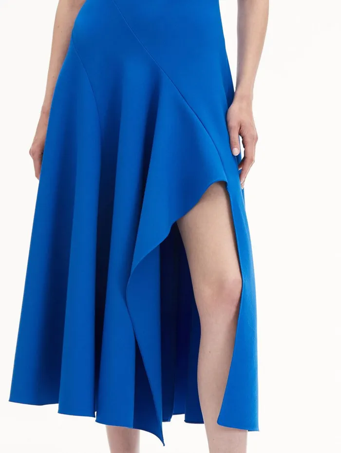 Wave Detail Midi Dress Lapis Women Oscar De La Renta Dresses Wave Detail Midi Dress Lapis Women Oscar De La Renta Dresses