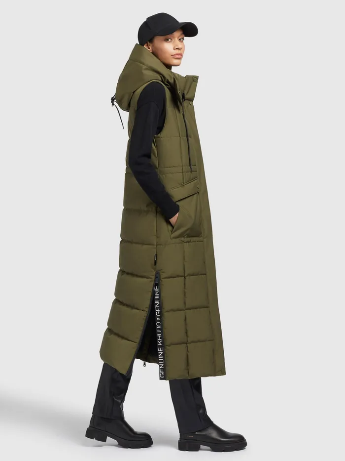 Weste ELORA Oliv Puffer Vests KHUJO Women
