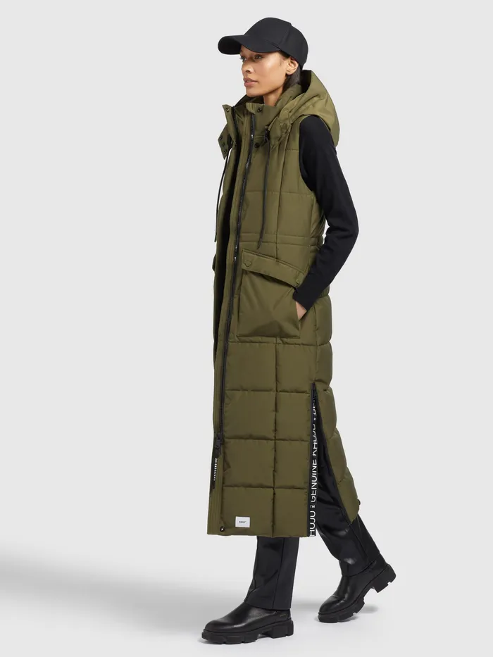 Weste ELORA Oliv Puffer Vests KHUJO Women