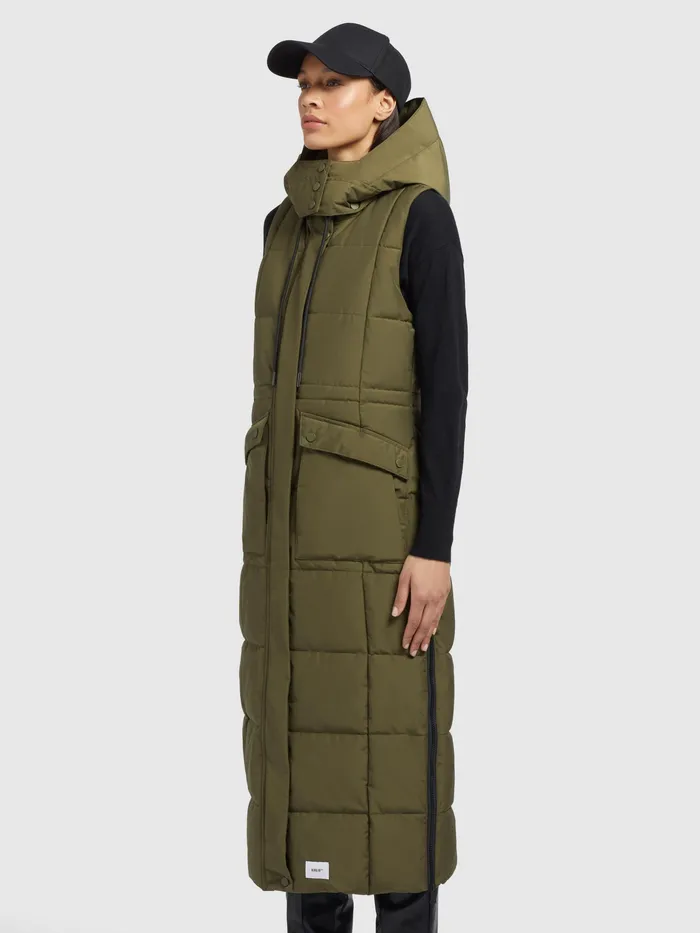 Weste ELORA Oliv Puffer Vests KHUJO Women