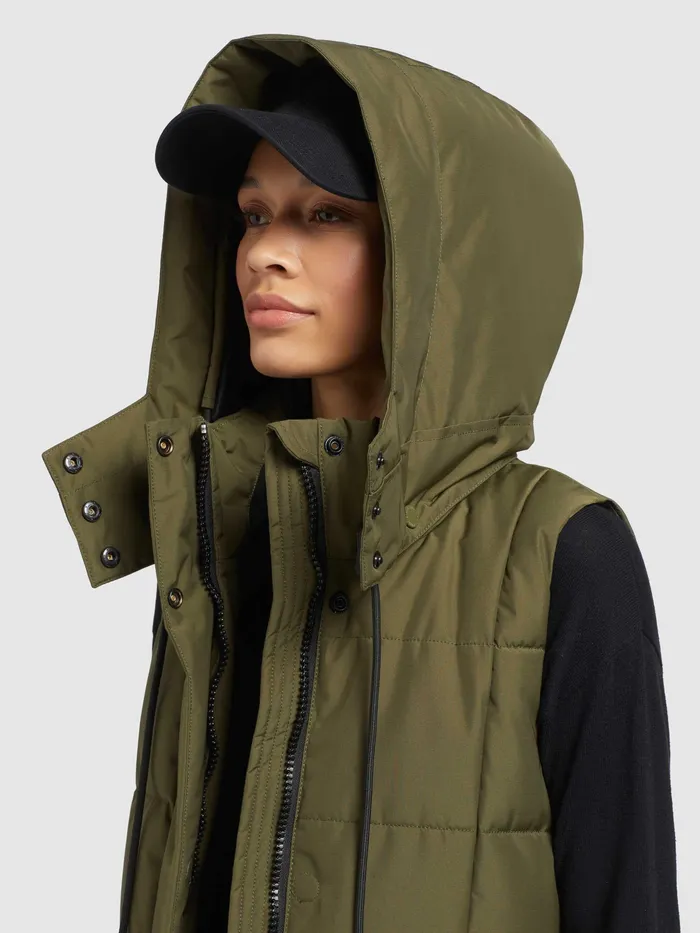 Weste ELORA Oliv Puffer Vests KHUJO Women