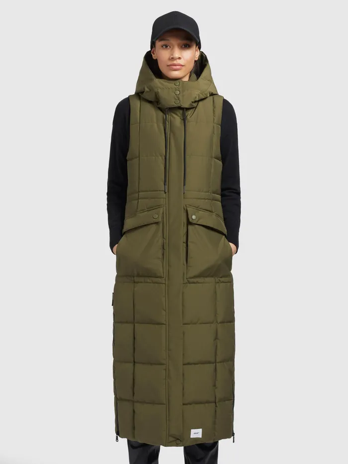 Weste ELORA Oliv Puffer Vests KHUJO Women