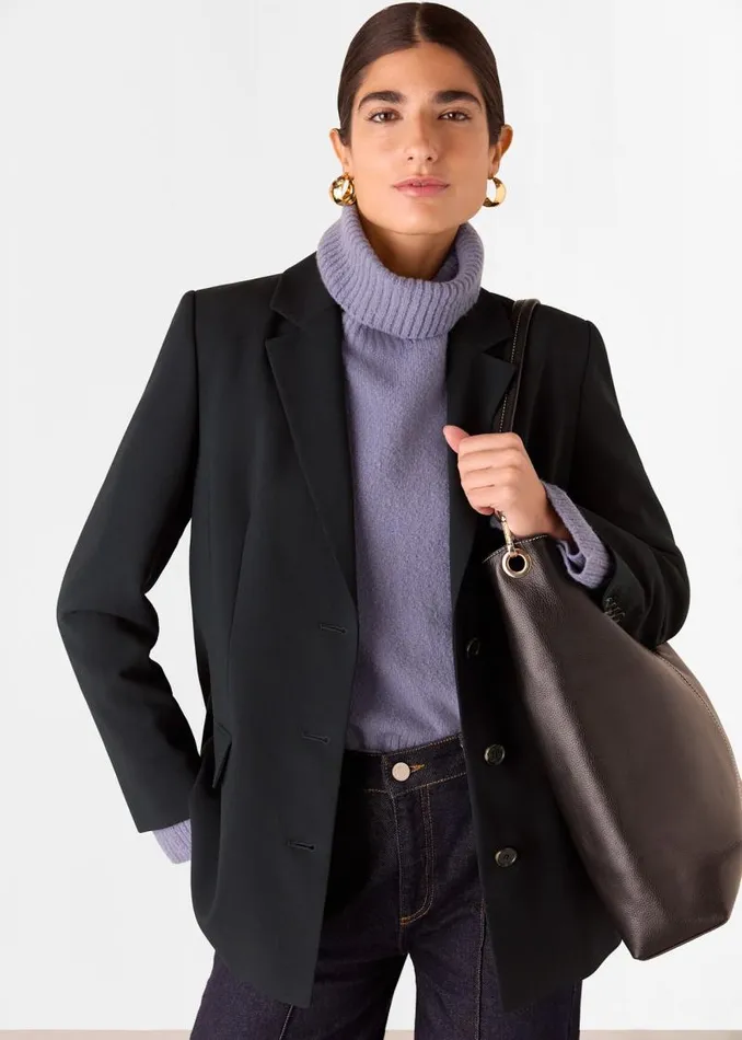 Whistles Coats and Jackets Black Amelie Wool Blend Blazer 8211 Women
