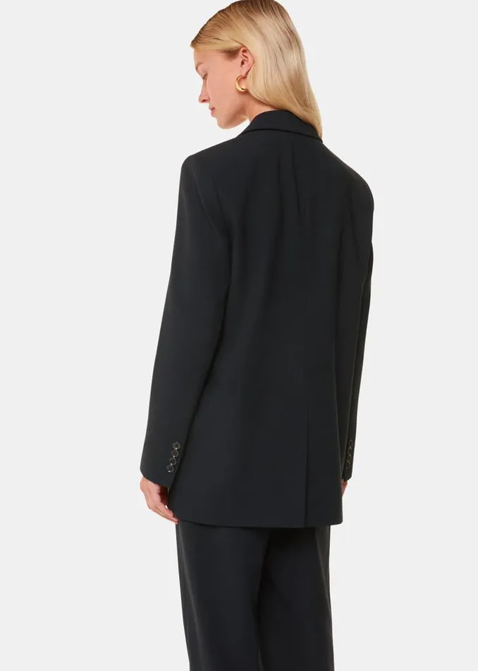 Whistles Coats and Jackets Black Amelie Wool Blend Blazer 8211 Women