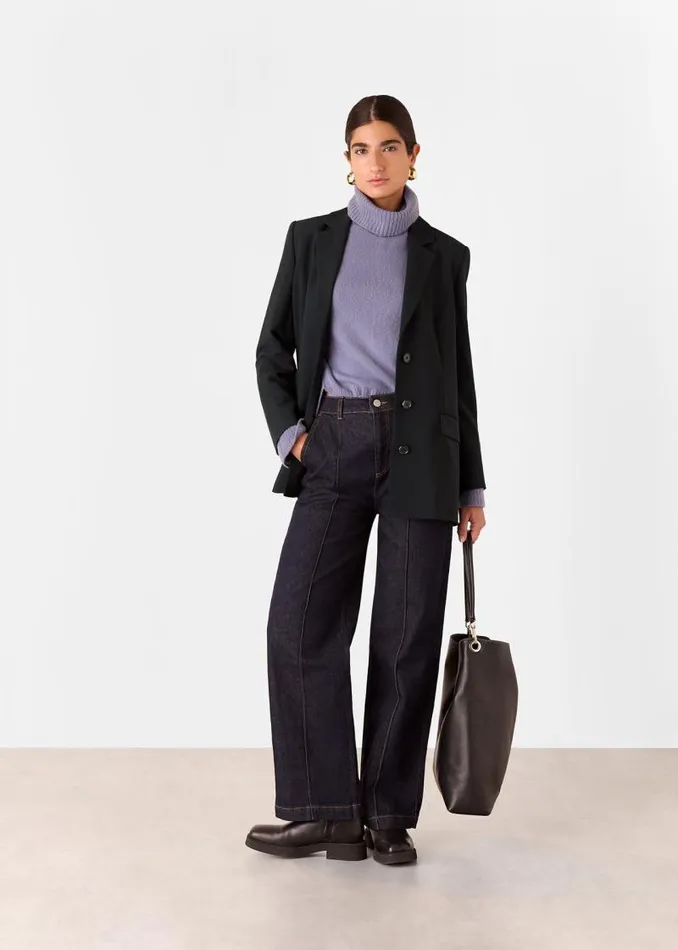 Whistles Coats and Jackets Black Amelie Wool Blend Blazer 8211 Women