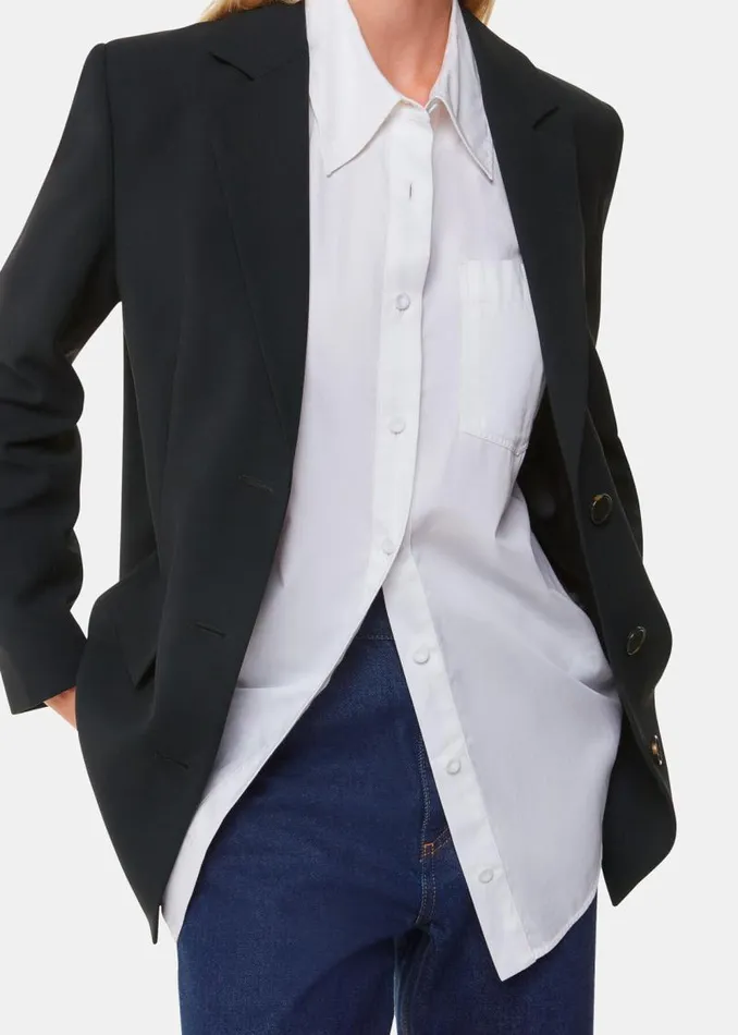 Whistles Coats and Jackets Black Amelie Wool Blend Blazer 8211 Women