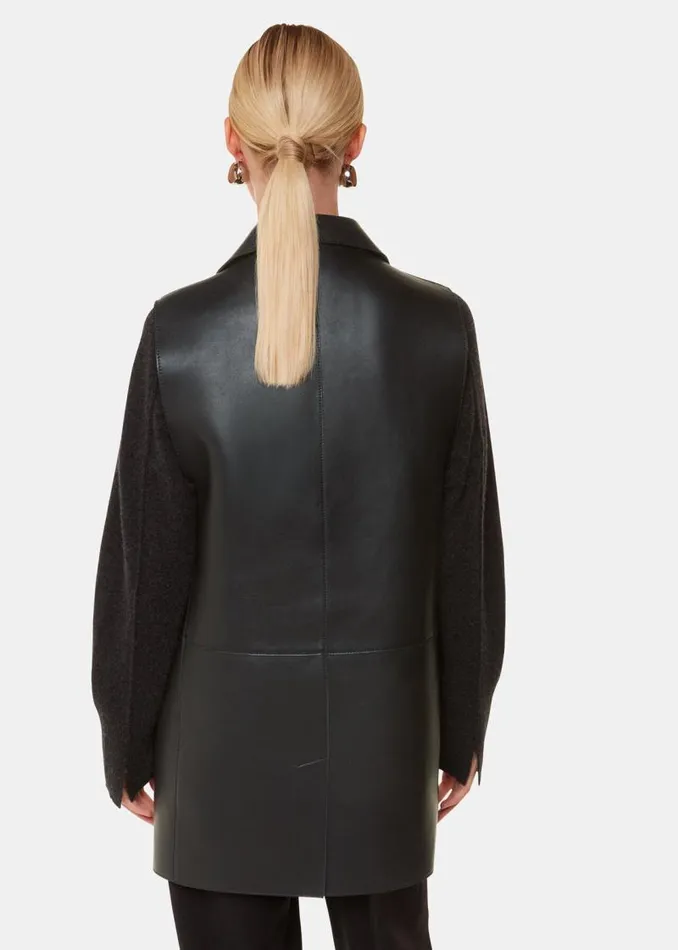 Whistles Coats and Jackets Black Edna Clean Bonded Waistcoat 8211 Women