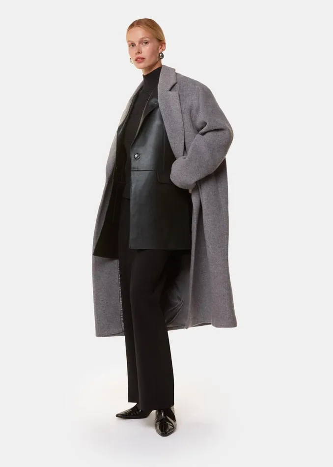 Whistles Coats and Jackets Black Edna Clean Bonded Waistcoat 8211 Women