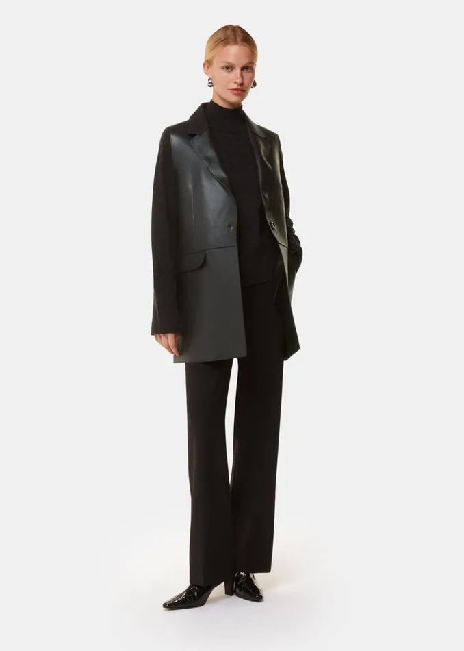 Whistles Coats and Jackets Black Edna Clean Bonded Waistcoat 8211 Women