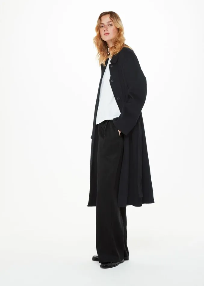 Whistles Coats and Jackets Black Nell Belted Doubled Faced Coat 8211 Women