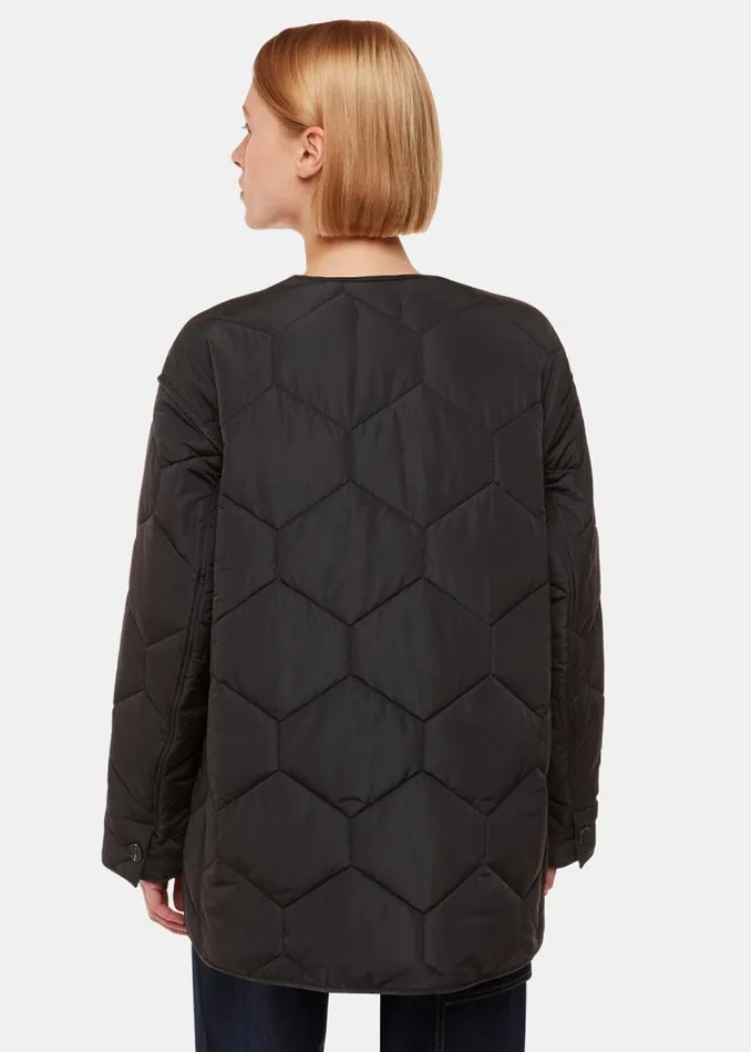 Whistles Coats and Jackets Black Rita Short Quilted Coat 8211 Women