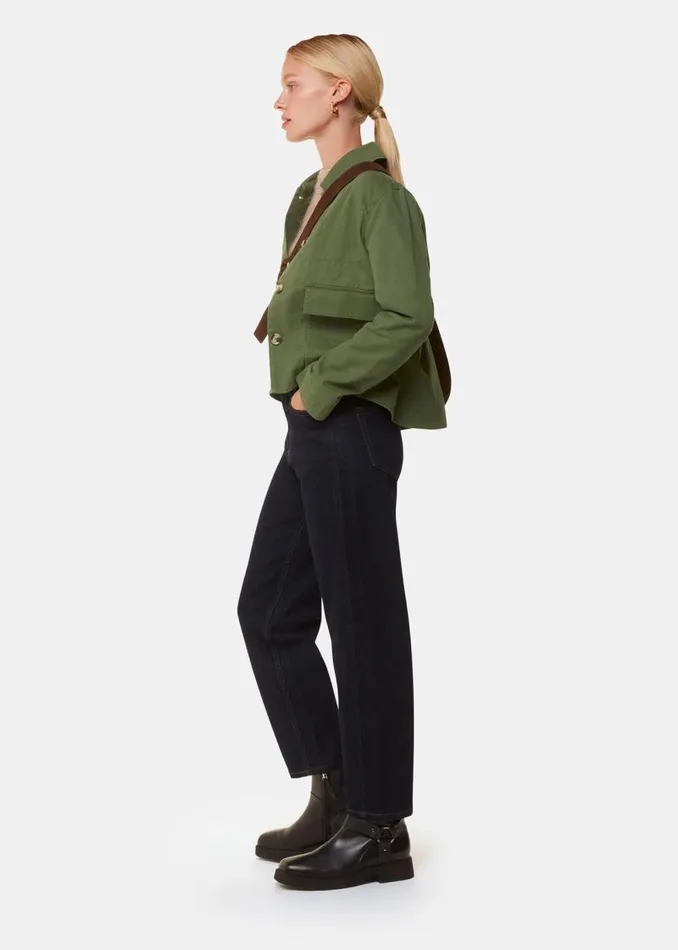 Whistles Coats and Jackets Dark Green Marie Casual Jacket 8211 Women