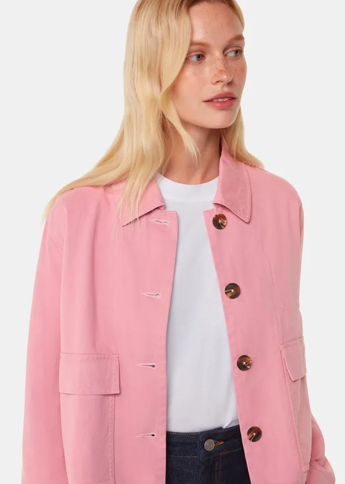 Whistles Coats and Jackets Dusty Pink Marie Casual Jacket 8211 Women