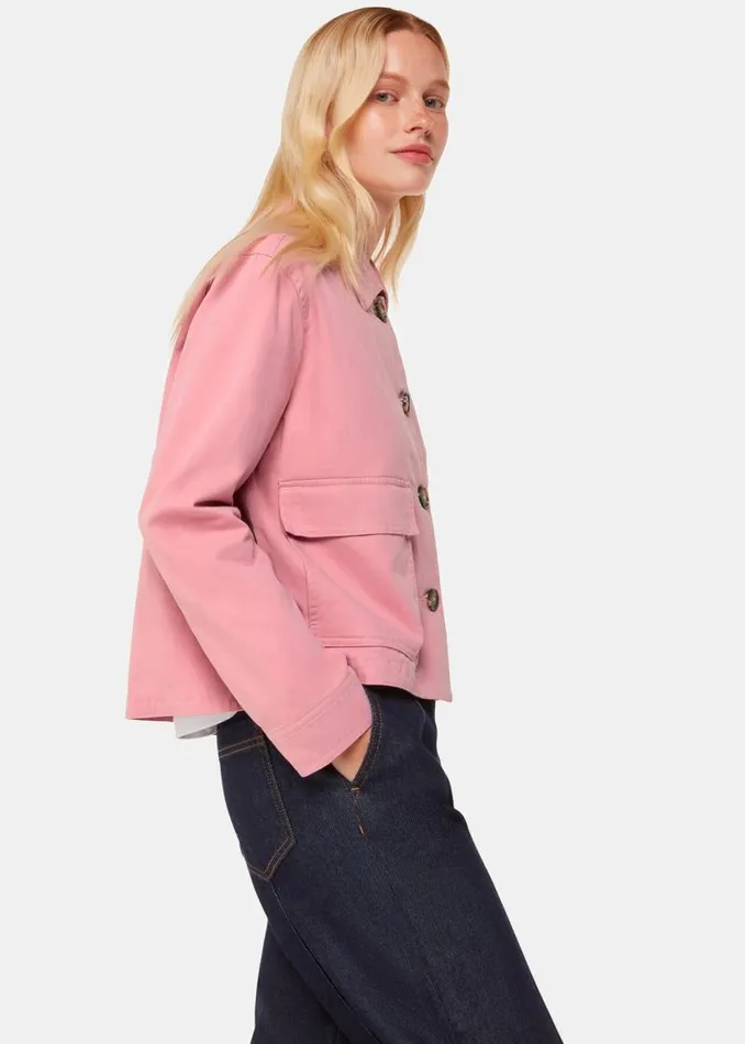 Whistles Coats and Jackets Dusty Pink Marie Casual Jacket 8211 Women