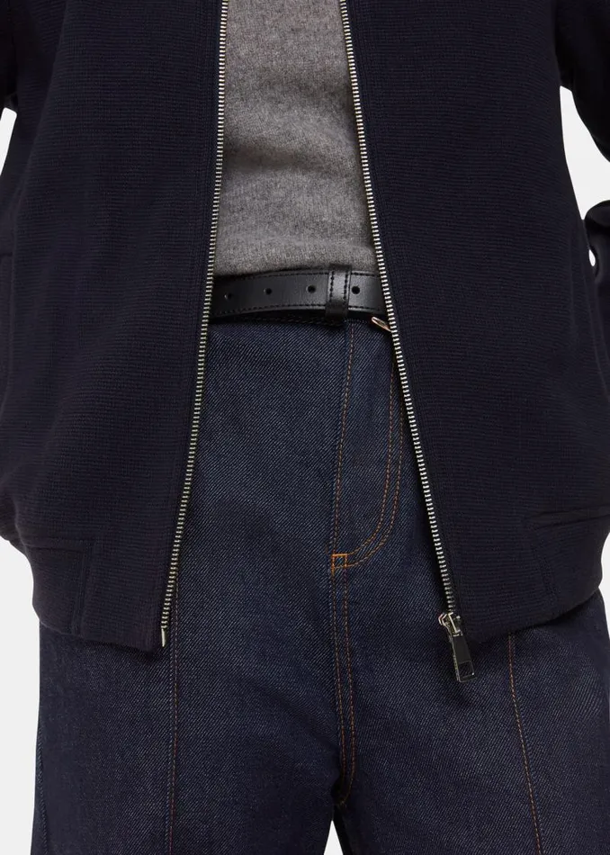 Whistles Coats and Jackets Navy Jersey Bomber Jacket 8211 Women