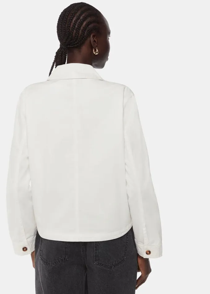 Whistles Coats and Jackets White Marie Casual Jacket 8211 Women