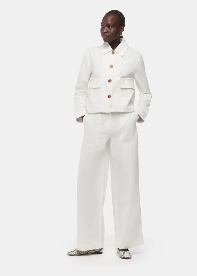 Whistles Coats and Jackets White Marie Casual Jacket 8211 Women