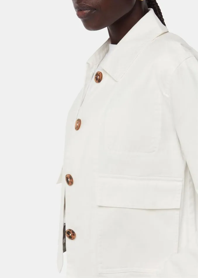 Whistles Coats and Jackets White Marie Casual Jacket 8211 Women