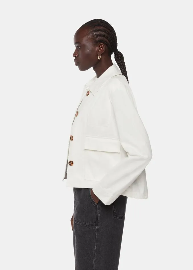 Whistles Coats and Jackets White Marie Casual Jacket 8211 Women