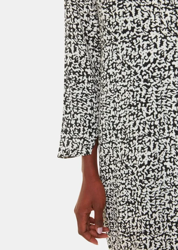 Whistles Dresses Black Scribble Print Flippy Dress 8211 Women