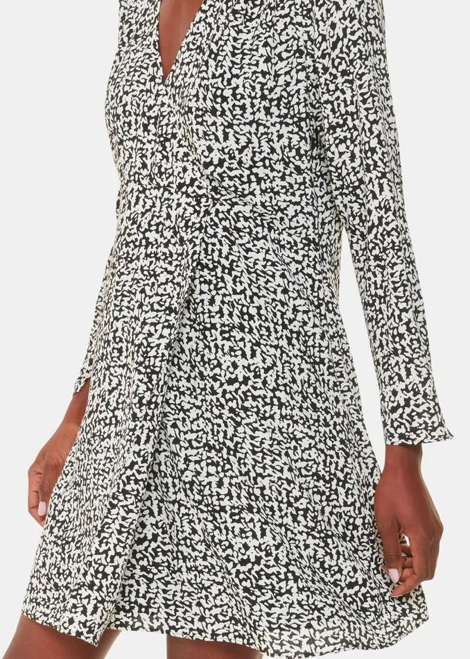Whistles Dresses Black Scribble Print Flippy Dress 8211 Women