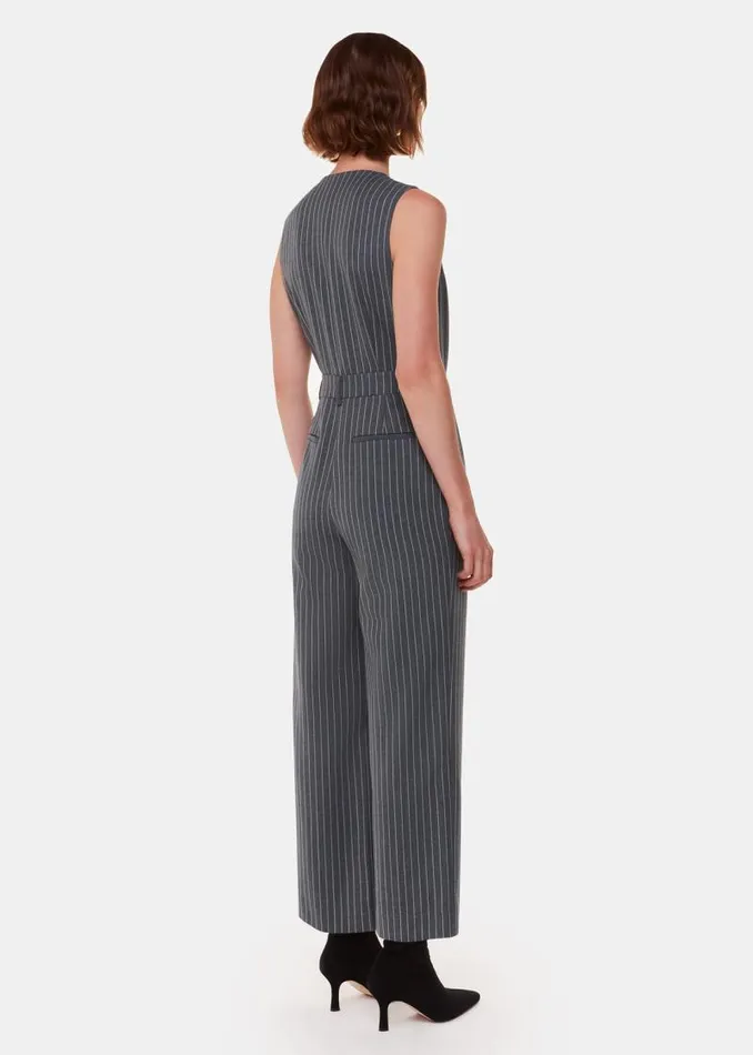 Whistles Jumpsuits Grey Pinstripe Jumpsuit 8211 Women