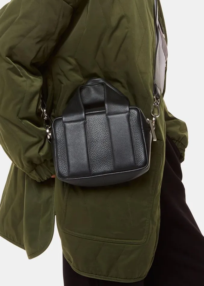 Whistles Leather Black Monika Crossbody Bag 8211 Women