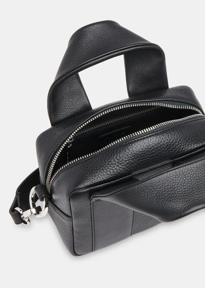 Whistles Leather Black Monika Crossbody Bag 8211 Women
