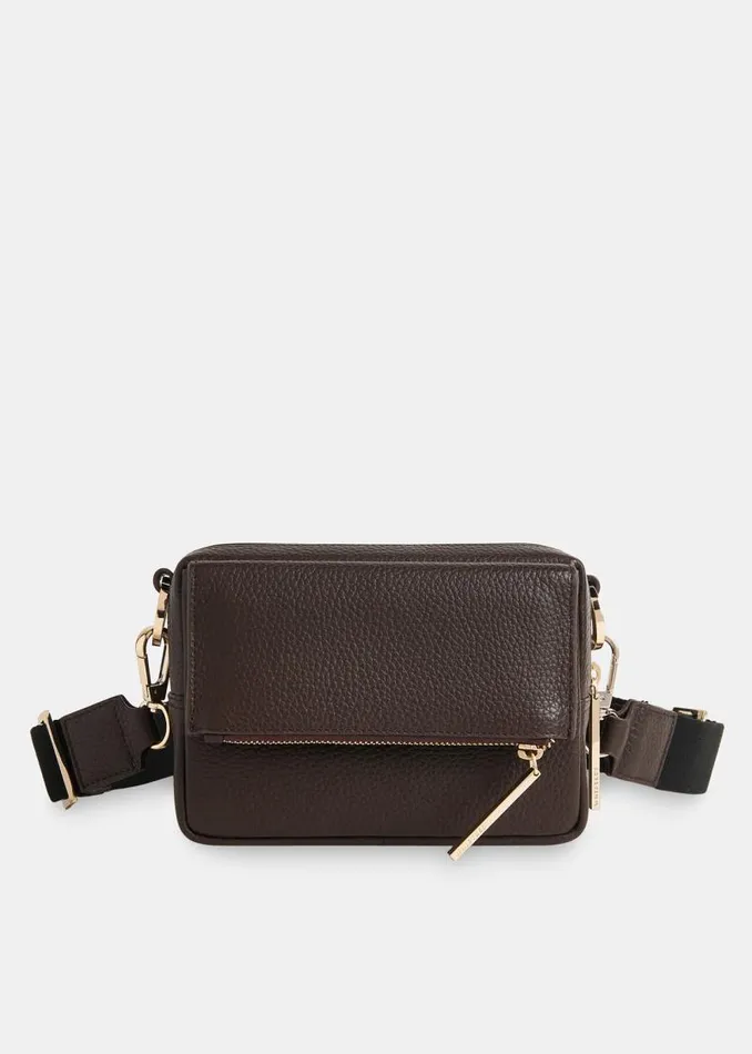 Whistles Leather Chocolate Bibi Crossbody Bag 8211 Women