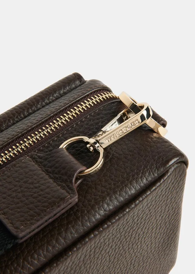 Whistles Leather Chocolate Bibi Crossbody Bag 8211 Women