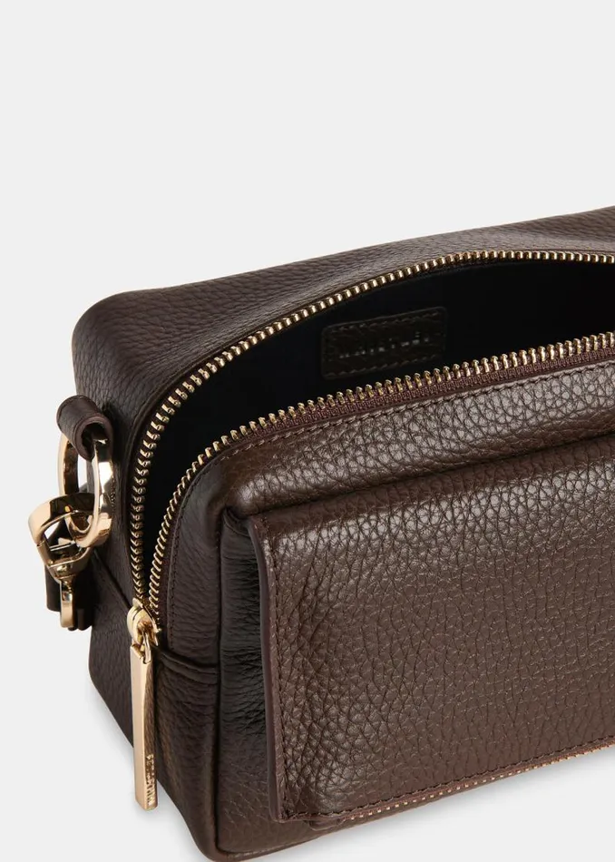 Whistles Leather Chocolate Bibi Crossbody Bag 8211 Women