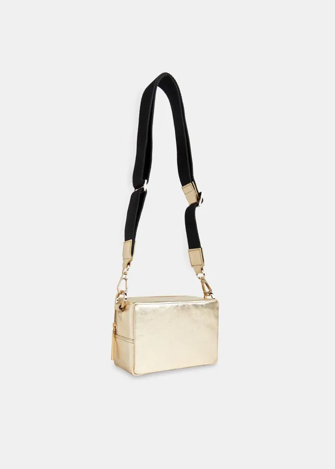 Whistles Leather Gold Bibi Crossbody Bag 8211 Women