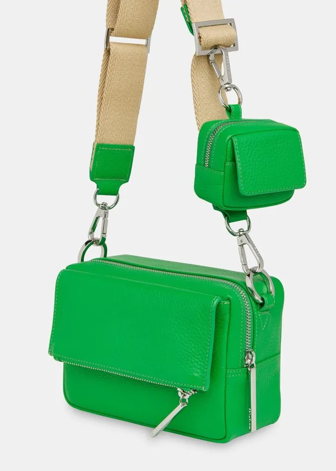 Whistles Leather Green Bibi Keyring 8211 Women