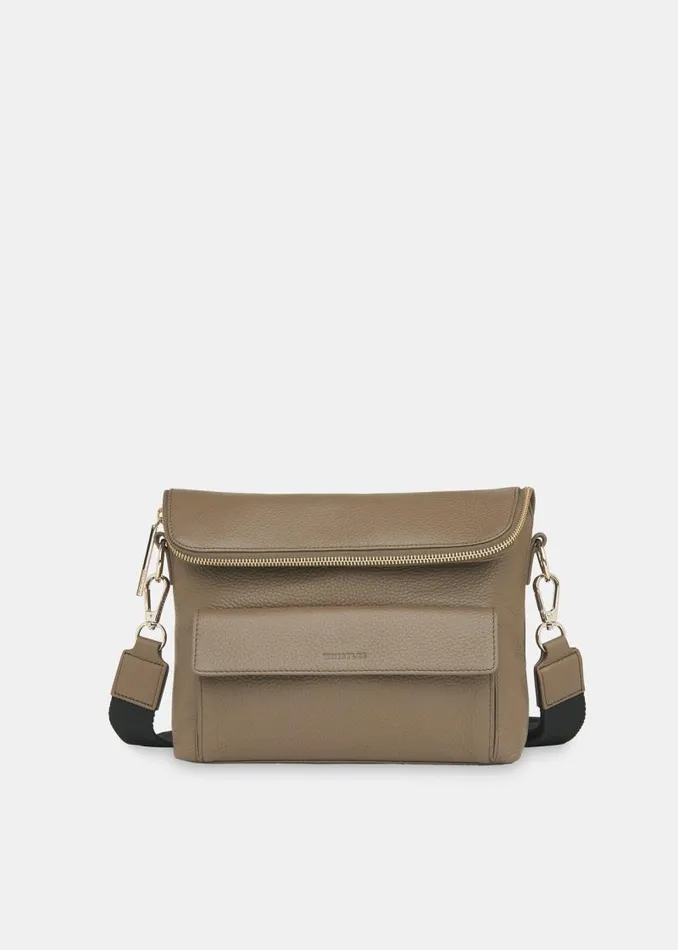 Whistles Leather Khaki Vida Crossbody Bag 8211 Women