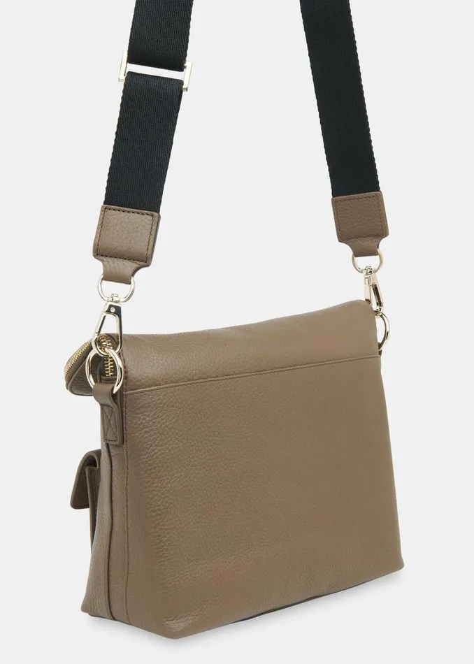 Whistles Leather Khaki Vida Crossbody Bag 8211 Women
