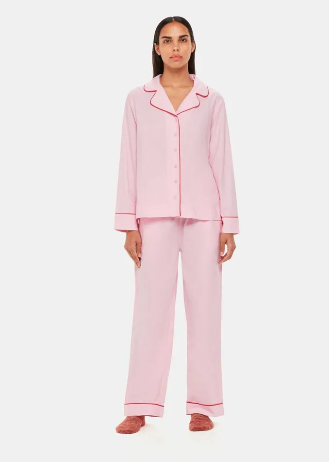 Whistles Pajamas Pink Contrast Piping Pajamas 8211 Women