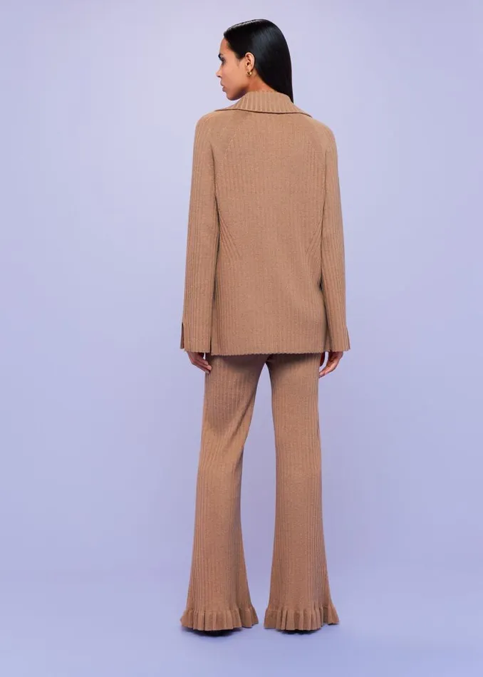 Whistles Pants Camel Loki Wool Blend Pants 8211 Women