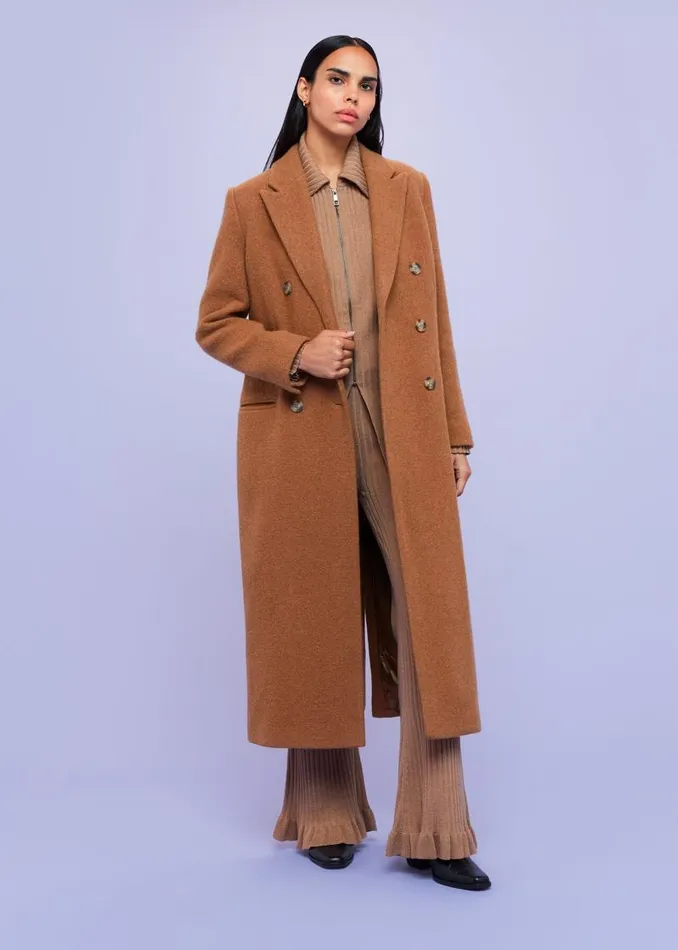 Whistles Pants Camel Loki Wool Blend Pants 8211 Women