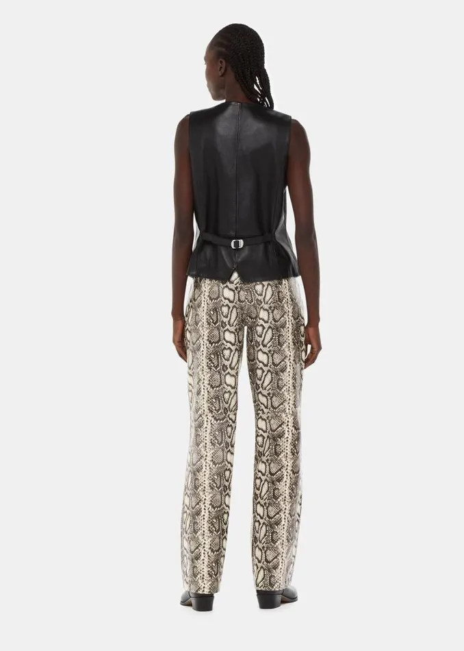 Whistles Pants Multicolour Snake Print Leather Pants 8211 Women