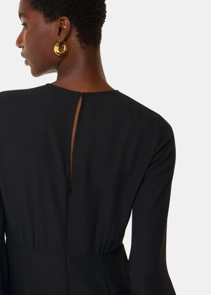 Whistles Petite Dresses and Jumpsuits Black Petite Bonnie Gathered Jumpsuit 8211 Women
