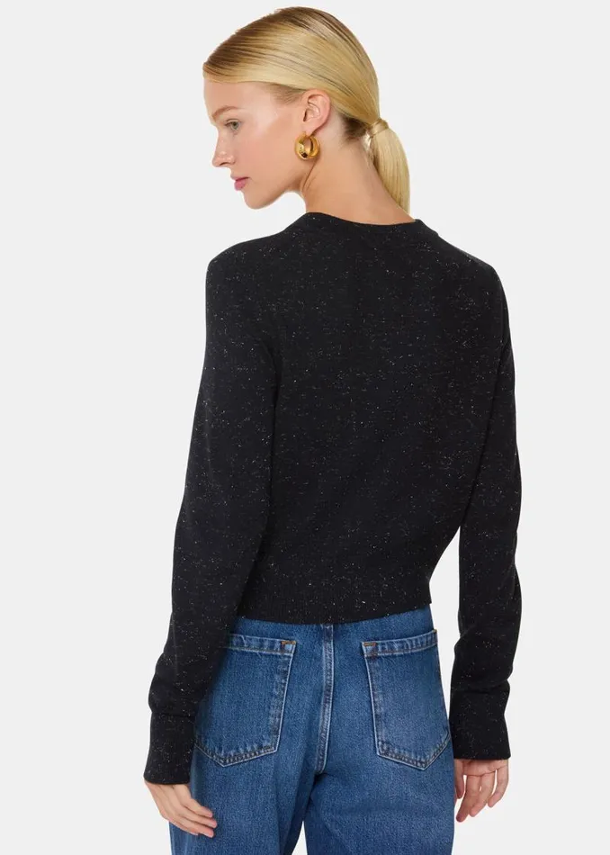 Whistles Sweaters and Cashmere Black Annie Sparkle Cardigan 8211 Women